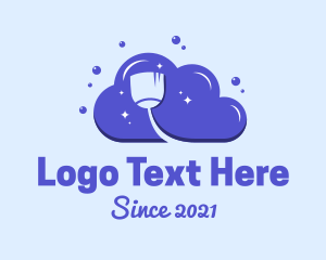 Violet - Clean Broom Cloud logo design