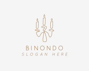 Candle Candelabra Decor Logo