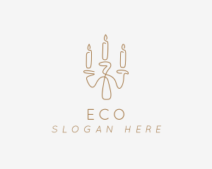 Candle Candelabra Decor Logo