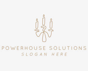 Candle Candelabra Decor Logo