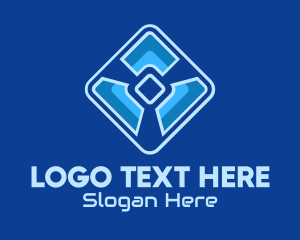 Telecommunication - Blue Cyber Tech Software logo design