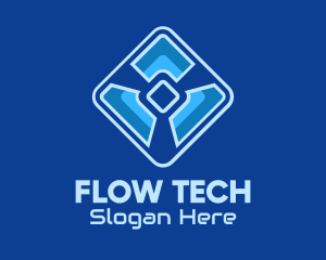 Blue Cyber Tech Software logo design