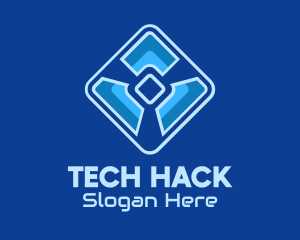 Blue Cyber Tech Software logo design