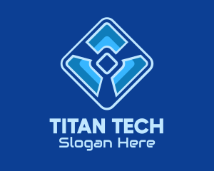 Blue Cyber Tech Software logo design