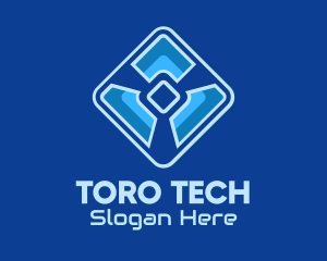 Blue Cyber Tech Software logo design