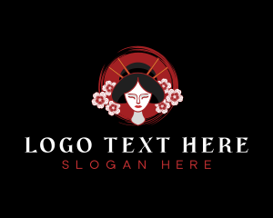 Restaurant - Geisha Japanese Woman logo design