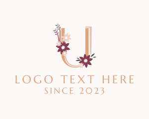 Letter U - Flower Bouquet Letter U logo design