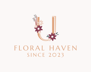 Bouquet - Flower Bouquet Letter U logo design