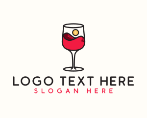 Champagne - Red Mountain Liquor logo design