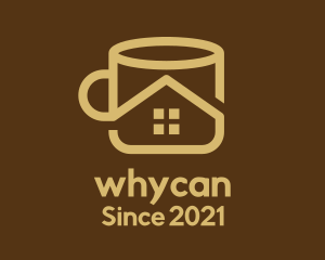 Caffeine - Yellow Home Mug logo design
