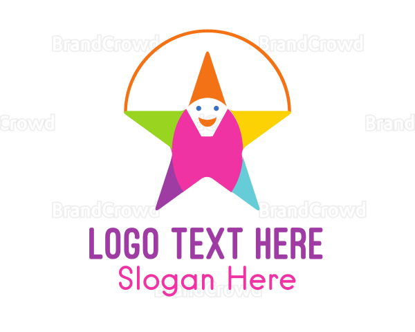 Clown Star Smile Logo