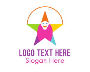 Fool - Clown Star Smile logo design