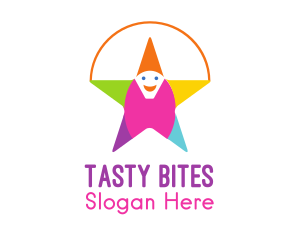 Toy Store - Clown Star Smile logo design