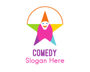 Clown Star Smile logo design