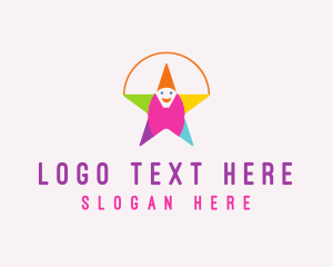 Cute - Clown Star Smile logo design