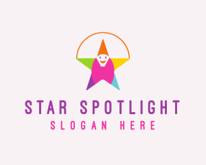 Clown Star Smile logo design