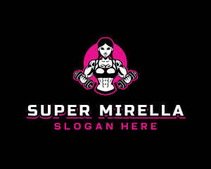 Body - Muscle Woman Gym logo design