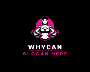 Tournament - Muscle Woman Gym logo design