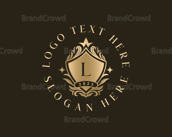 Luxury Floral Shield Logo