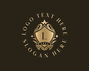 Luxury Floral Shield Logo