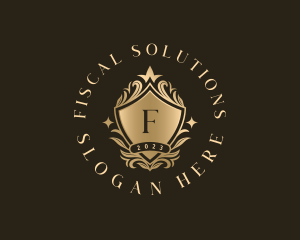 Luxury Floral Shield logo design