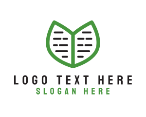 Sustainability - Nature Leaf Notebook logo design