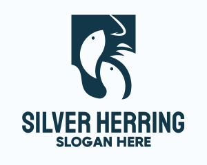 Herring - Green Fishing Bait logo design
