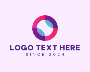 Colored Digital Circle logo design