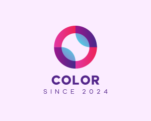 Colored Digital Circle logo design