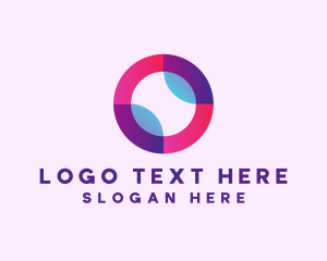 Colored Digital Circle logo design