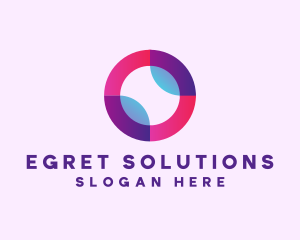 Colored Digital Circle logo design