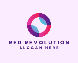 Colored Digital Circle logo design