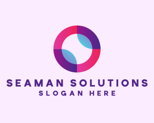 Colored Digital Circle logo design