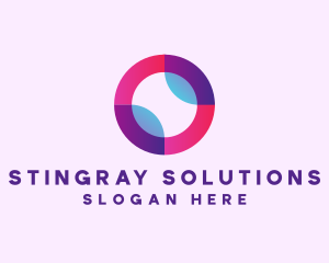 Colored Digital Circle logo design