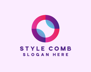 Colored Digital Circle logo design