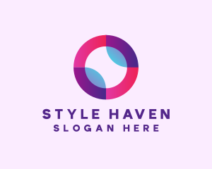 Colored Digital Circle logo design