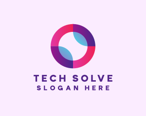 Colored Digital Circle logo design