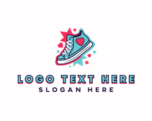 Sneakers Shoe Footwear logo design