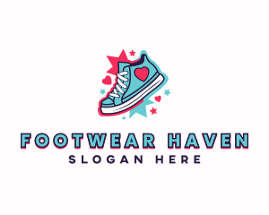 Sneakers Shoe Footwear logo design