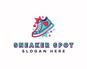 Sneakers Shoe Footwear logo design