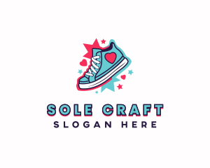 Sneakers Shoe Footwear logo design