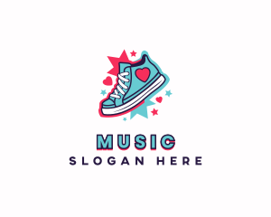 Footwear Shoe Shop - Sneakers Shoe Footwear logo design