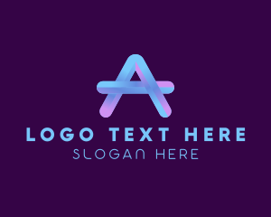 Digital Advertising - Creative Gradient Letter A logo design