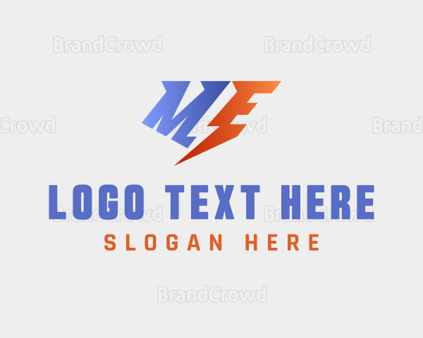 Lightning Voltage Letter ME Logo