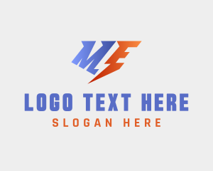 Thunder - Lightning Voltage Letter ME logo design