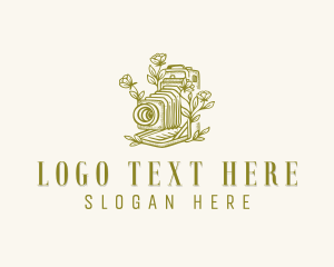 Videography - Floral Videography Camera logo design