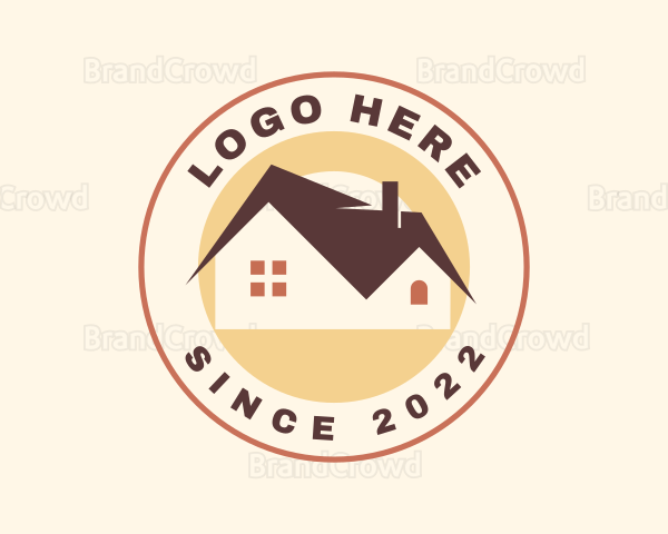 Apartment House Roof Logo