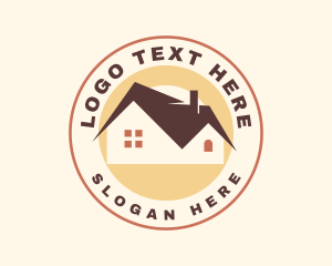 Apartment House Roof Logo