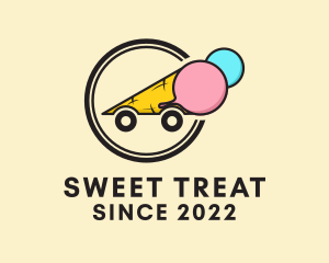 Ice Cream Sundae Cart  logo design