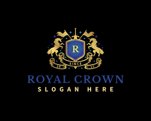 Royal - Royal Unicorn Sword Shield logo design